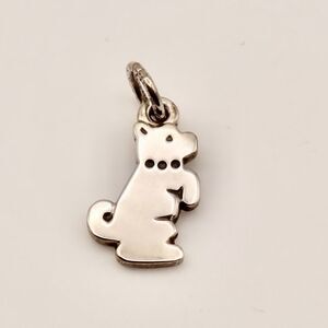 NEW Retired James Avery Playful Puppy Sterling Silver Charm Pendant 925 Dog Cute